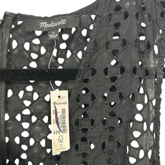 Madewell Eyelet V-Neck Maxi Dress Black Women’s Sizes 6 - Picture 12 of 15